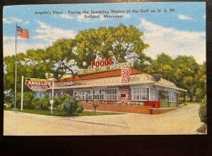 Vintage Postcard 1930-1945 Angelo's Place-Feed the People, Gulfport, Mississippi