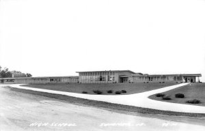 RPPC High School SUMNER, IOWA Bremer County Mid-Century Modern Vintage Postcard