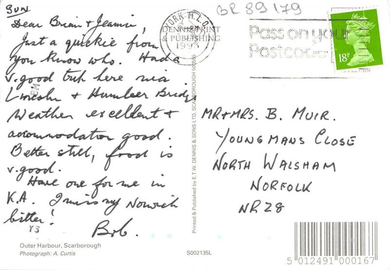 BR89179 scarborough ship bateaux  uk