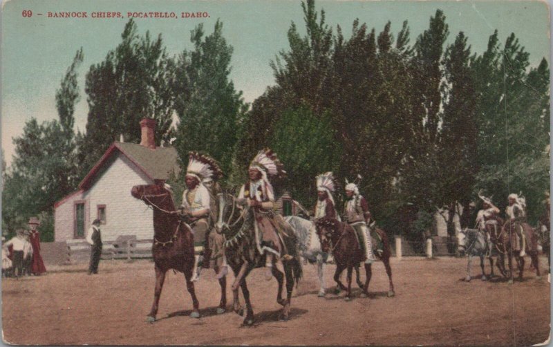 Postcard Bannock Chiefs Pocatello Idaho ID