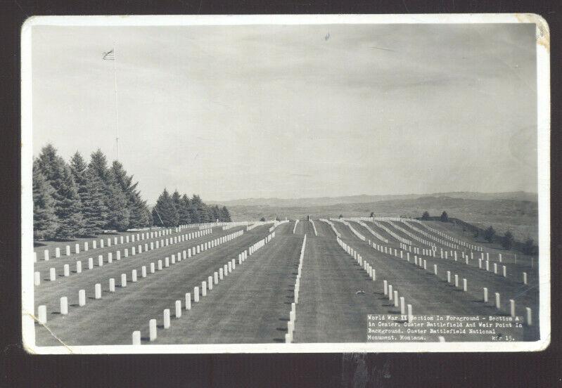 RPPC CUSTER NATIONAL BATTLEFIELD MEMORIAL OLD WYOMING REAL PHOTO POSTCARD