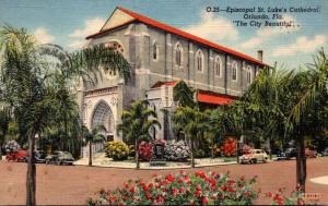 Florida Orlando Episcopal St Luke's Cathedral 1948 Curteich