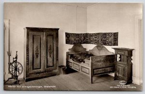 Svanholm Denmark RPPC Interior View Early Room Real Photo Postcard A37