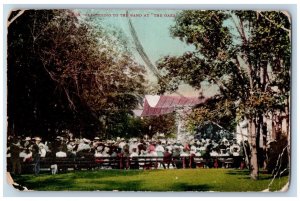 Portland Oregon Postcard Listening Band The Oaks Exterior 1908 Vintage Antique