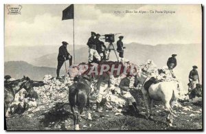 Old Postcard Militaria Alpine hunters Optical post