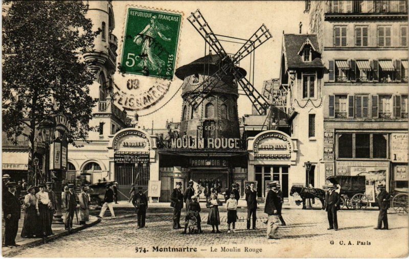 CPA AK PARIS 18e Montmartre. Le Moulin Rouge (575887)