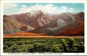 Vtg 1940s Mt San Jacinto near Palm Springs California CA Old Postcard