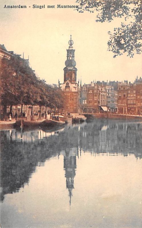 Singel met Munttoren Amsterdam Holland Unused 