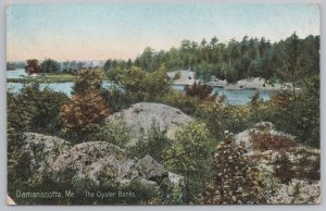 The Oyster Banks~Rocks & Water~Beautiful~Found In Damariscotta Maine~PM 1910 PC