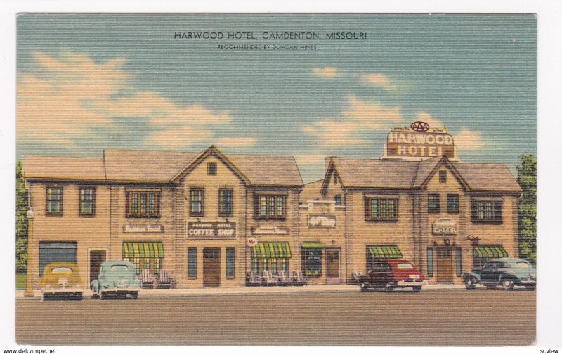 CAMDENTON , Missouri, 1930-1940s ; Harwood Hotel, Coffee Shop