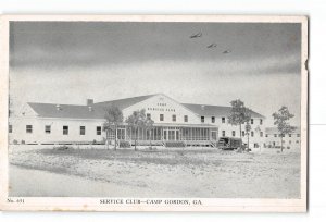 Camp Gordon Georgia GA Postcard 1940's World War II Service Club