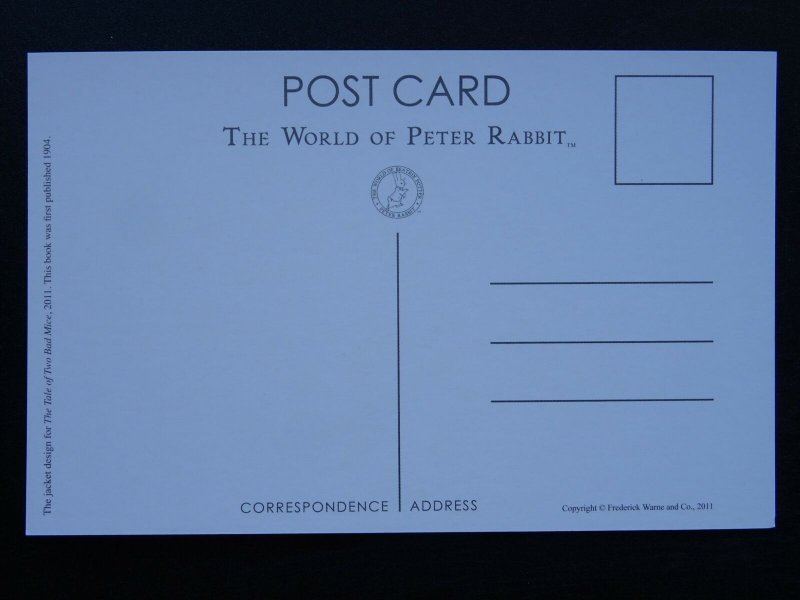 Beatrix Potter THE TALE OF TWO BAD MICE jacket design Postcard