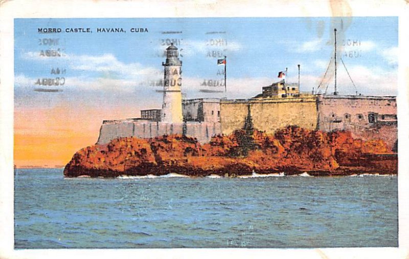 Morro Castle Havana Cuba, Republica de Cuba 1937 