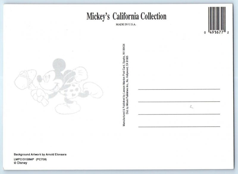 2 Postcards MICKEY MOUSE & DINOSAURS Prehistoric California Disney 5x7
