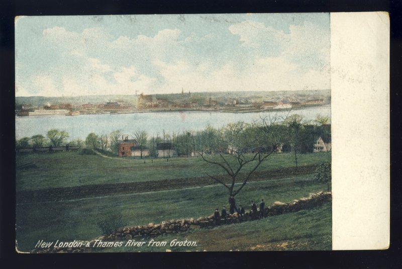 Groton, Connecticut/CT Postcard, New London & Thames River