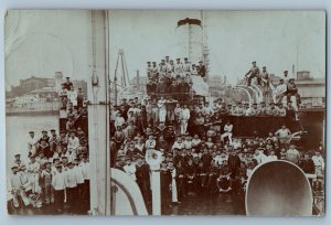 Germany Postcard SMS Pelikan German Navy 1908 Antique Posted RPPC Photo