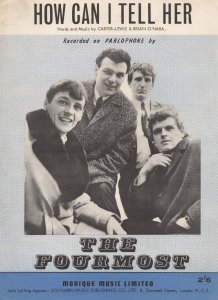 The Fourmost How Can I Tell Her Merseybeat UK RARE Sheet Music