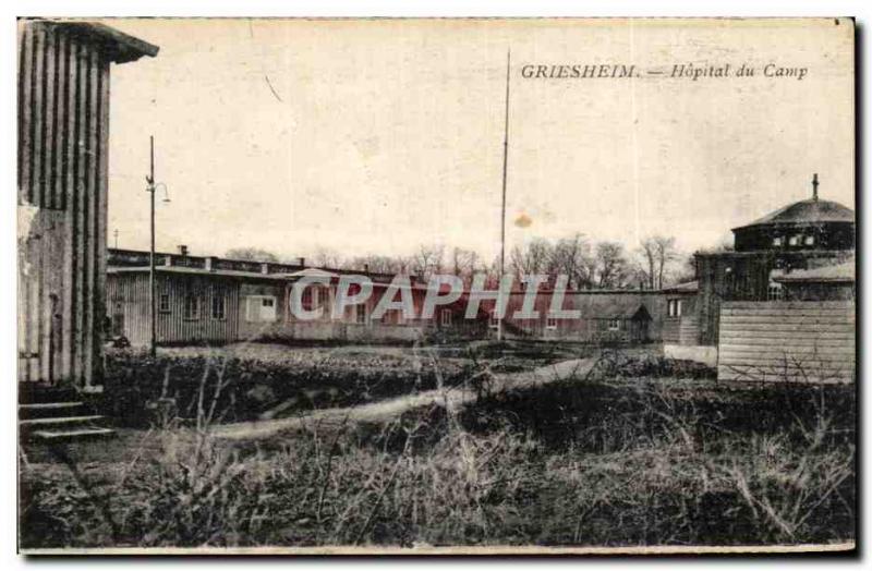 Old Postcard Griesheim Hospital Camp militaria