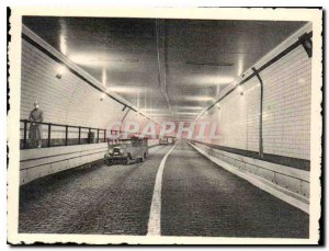 Modern Postcard Antwerpen Inside view of the tunnel for vehicles under the Sc...