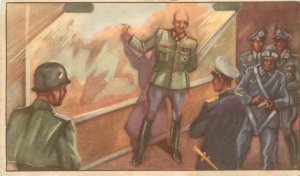 Colored history of the Second World War the Landing in Europe chromo trade card