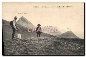 Postcard Old Cantal panorama taken from the Pass of trollop