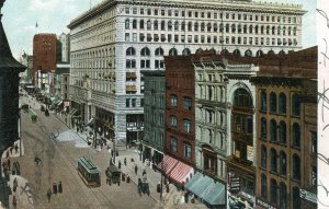 Postcard Antique View of Main Street in Buffalo, NY.  L7