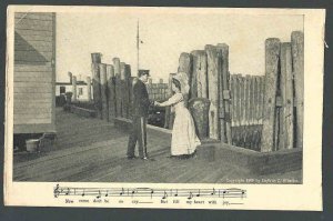 Ca 1908 RPPC Romantic Couple W/Song Lyrics Mint Album Marks On Back