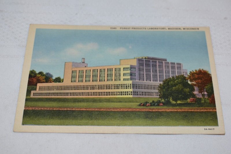 1540 Forest Products Laboratory Madison Wisconsin Postcard E. A. Bishop