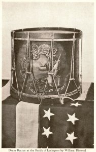 Vintage Postcard Drum Beaten at the Battle of Lexington By William Dimond Mass.