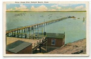 Relay House Pier Nahant Beach Massachusetts 1947 postcard