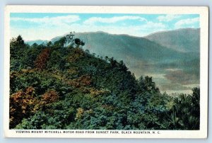 Black Mountain North Carolina NC Postcard Mount Mitchell Motor Road Sunset Park