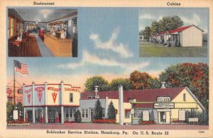 Hamburg Pennsylvania Schlenker Service Station Vintage Postcard AA20592