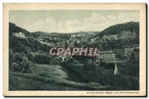 Old Postcard Karlsbad Blick Vom Panoramaweg