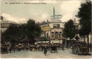 CPA PARIS 17e - Place et Avenue de Clichy (74870)