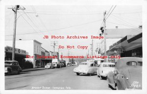 WA, Issaquah, Washington, RPPC, Street Scene, 50s Cars, Ellis Photo No 3002