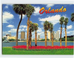 Postcard Orlando Skyline from Lake Eola, Orlando, Florida