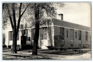 c1940's US Post Office Building Gunnison Colorado CO Sanborn RPPC Photo Postcard