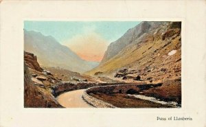 PASS OF LLAMBERIS WALES UK POSTCARD