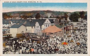 J77/ Wheeling West Virginia Postcard c1910 Ohio County Fair Crowd 130