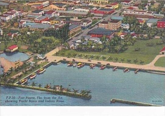 Florida Fort Pierce Yacht Basin Aerial View