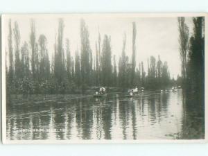 old rppc NICE VIEW Xochimilco In Mexico City Mexico i2444