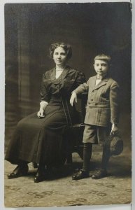 Rppc Berwick Pa Mother & Child Martha Canouse Heck, Son Lawrence Postcard O2