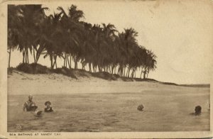 bahamas, Sea Bathing at Sandy Cay (1929) Postcard