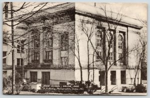 Salem Ohio~High School~FP Floding Photographer~1930s B&W Litho Postcard 