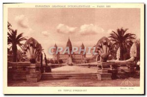 Old Postcard Exposition Internationale Paris 1931 Temple D & # 39Angkor Wat