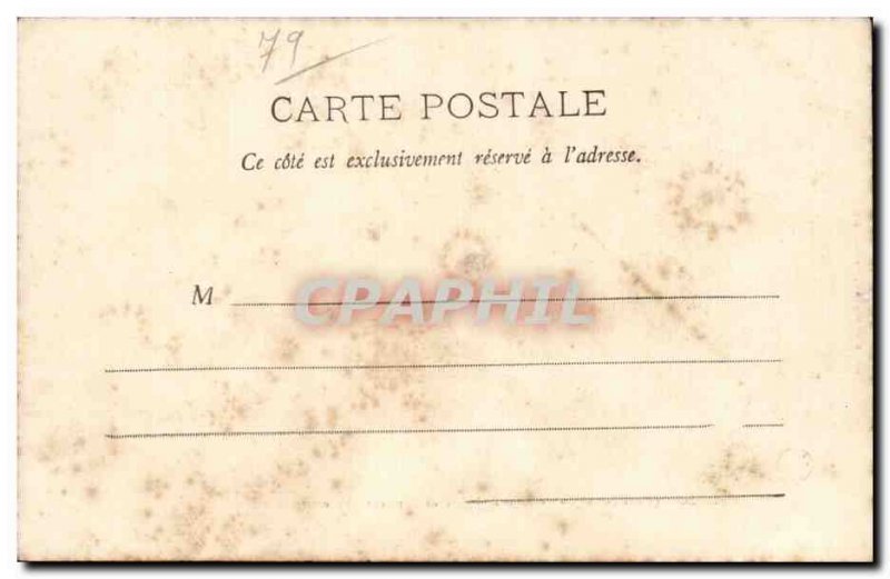 Old Postcard Hedgehog Castle and church of the city & # 39ancienne