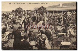 Old Postcard Deauville Beach Fleurie Le Bar du Soleil