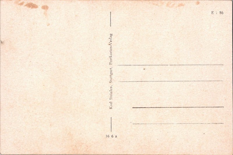 Vintage postcard Münchingen Germany Village Split View JB2