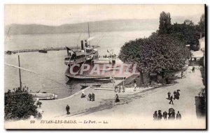 Evian les Bains - The Port - Old Postcard