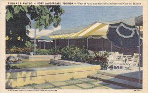 Florida Fort Lauderdale Terrace Patio Restaurant and Cocktail Lounge Curteich